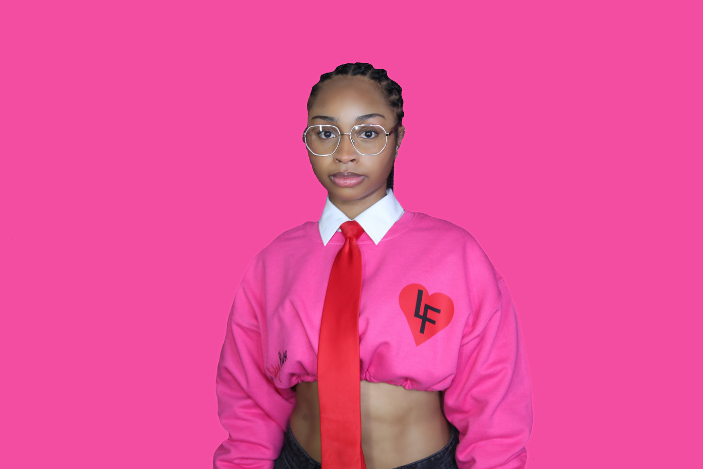 Crop Top Broken Heart Crew necks