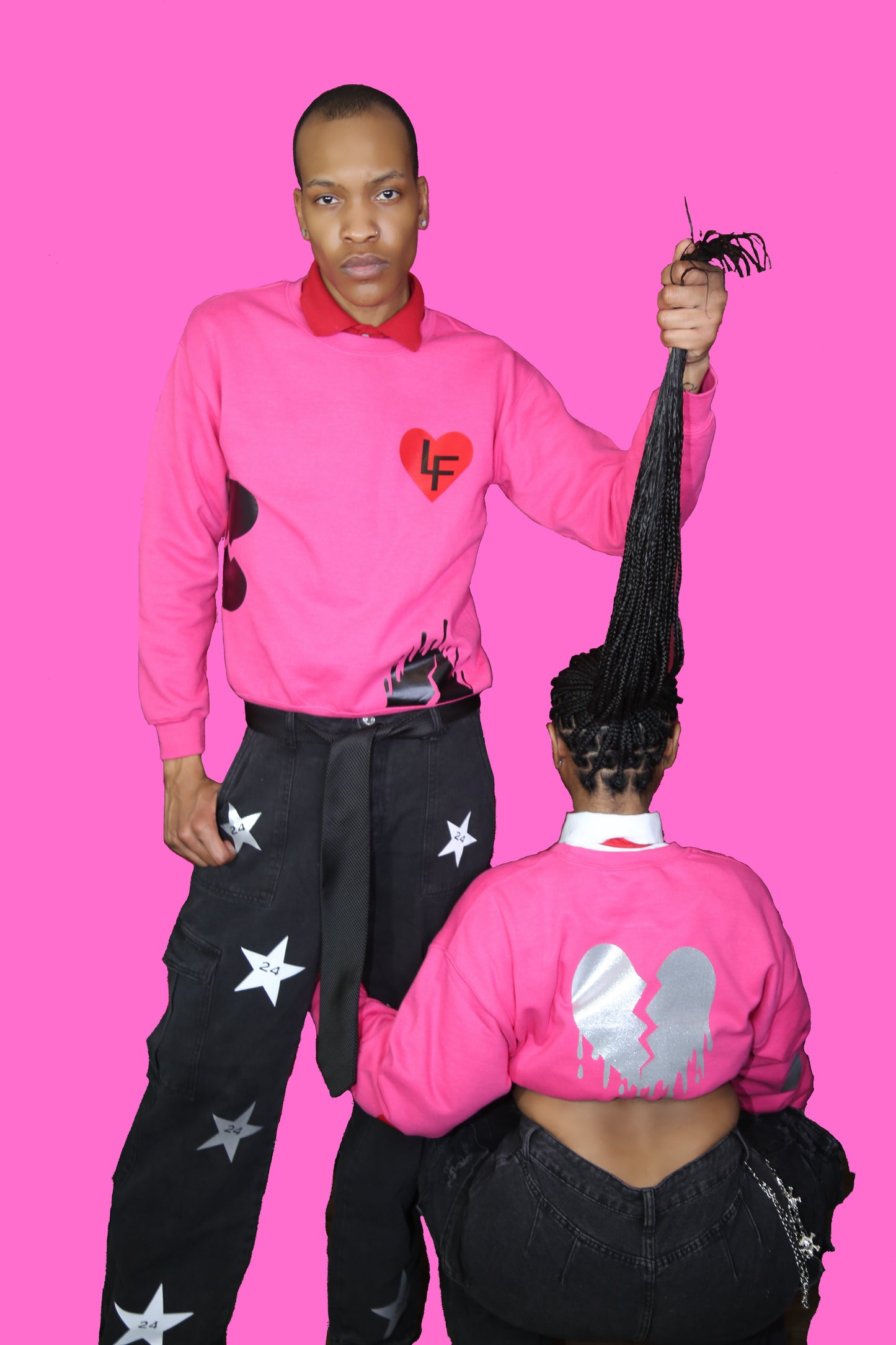 Crop Top Broken Heart Crew necks