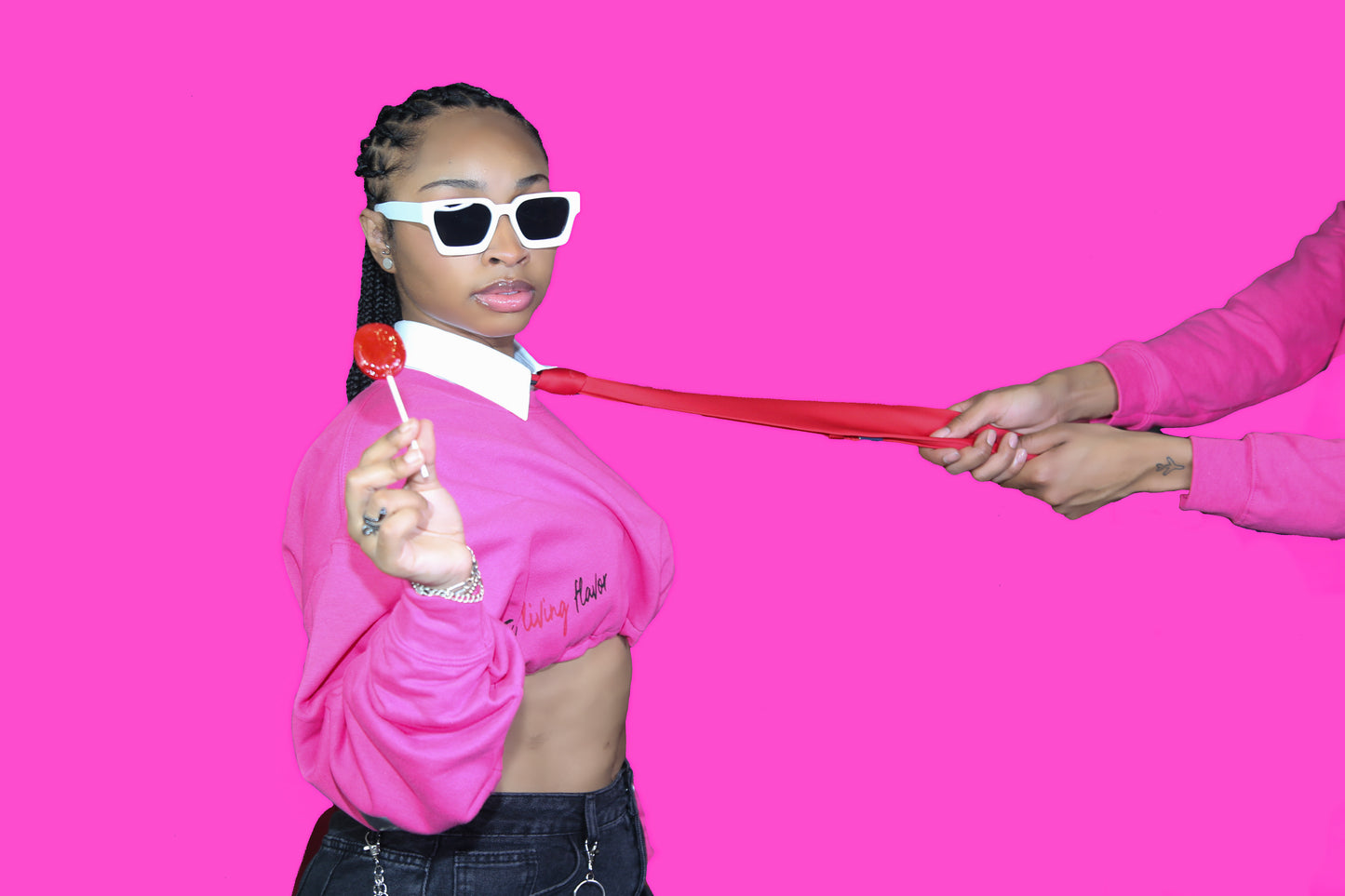Crop Top Broken Heart Crew necks